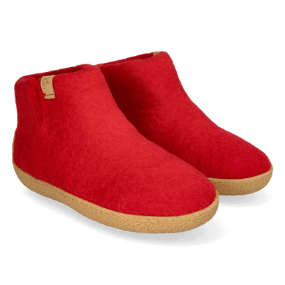 Rabara Maha Wolvilt Pantoffels Red