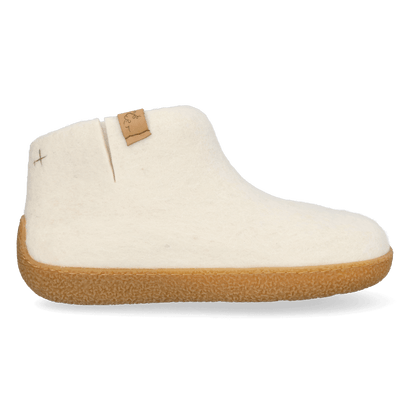 Rabara Maha Wolvilt Pantoffels White