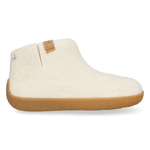 Rabara Maha Wolvilt Pantoffels White