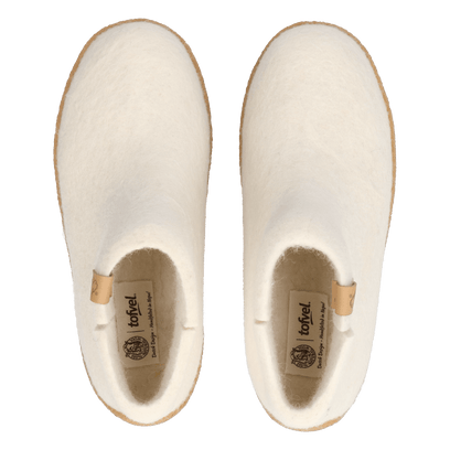 Rabara Maha Wolvilt Pantoffels White