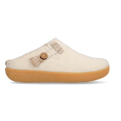 Sundara Wolvilt Pantoffels White